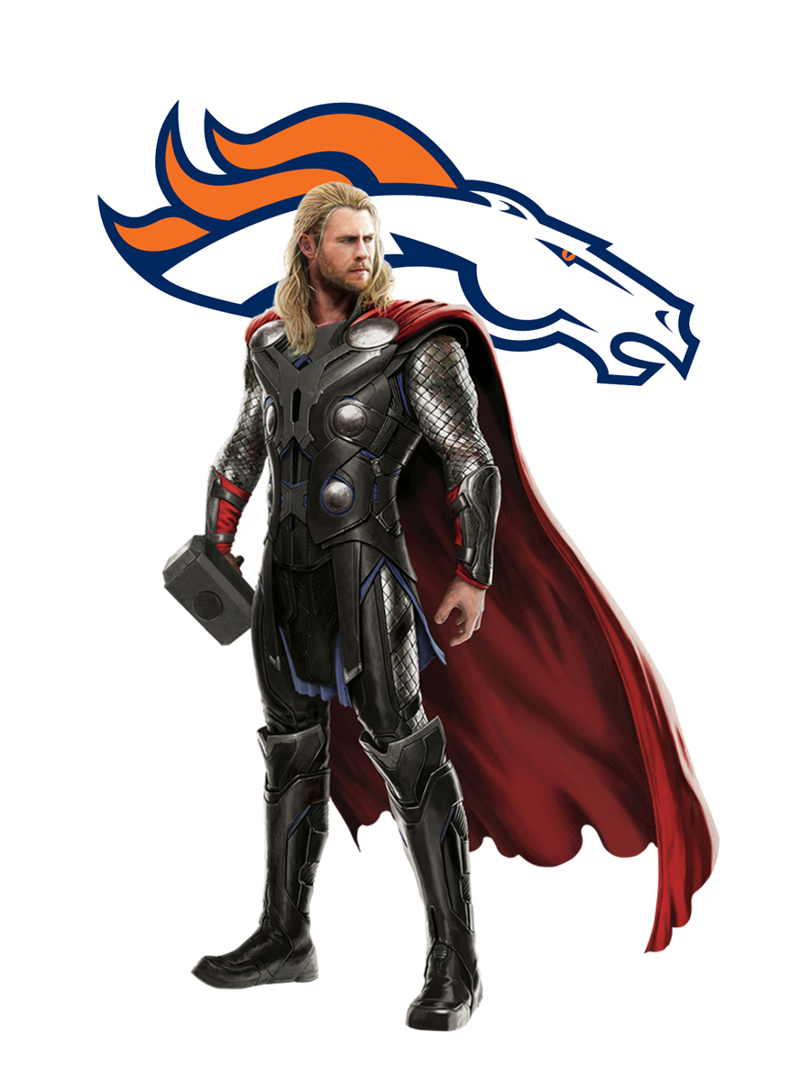 Denver Broncos Thor Logo vinyl decal